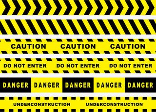 黄黑警戒带免抠