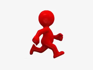 红色小人跑步免抠