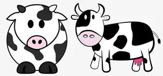 可爱的卡通奶牛年吉祥物免抠