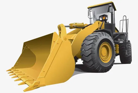 铲斗汽车免抠手绘/卡通卡通元素 铲斗汽车免抠手绘/卡通卡通元素