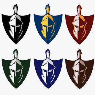 盾牌上的头盔免抠