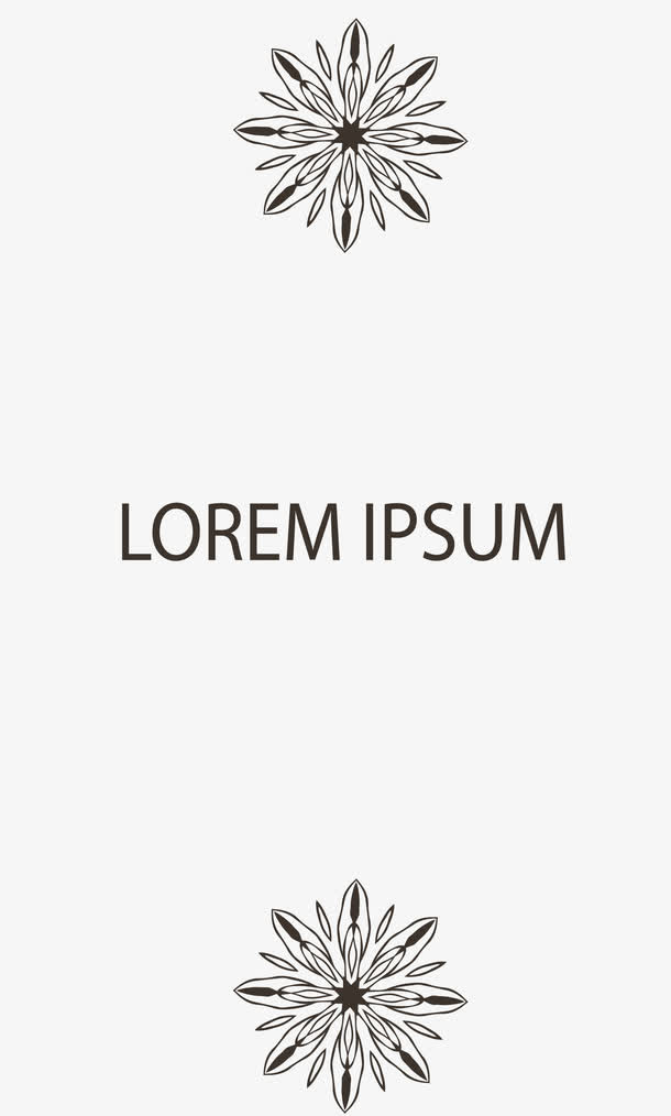 卡片上下呼应线图美免抠