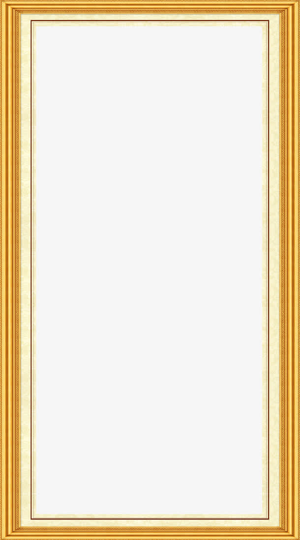 金属质感花纹边框相框免抠