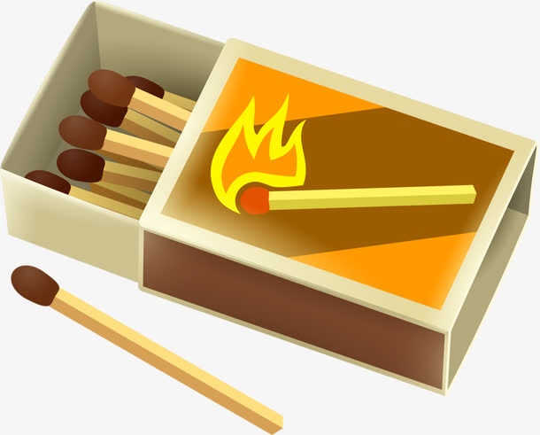 手绘火柴免抠