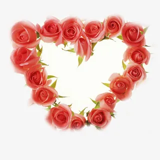 鲜花组成的心形花环免抠 鲜花组成的心形花环免抠