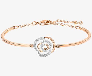 施华洛世奇首饰钻石花手链免抠