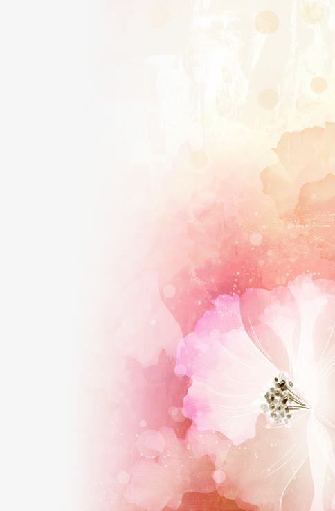 粉色炫彩梦幻花朵花纹免抠