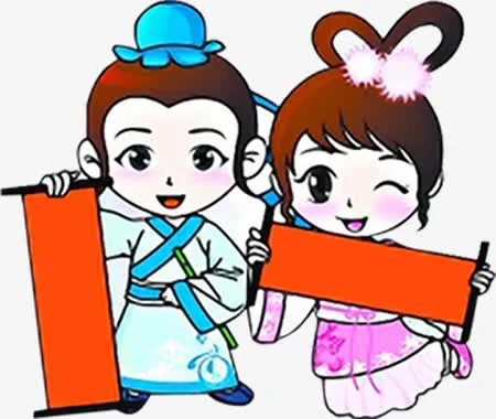 牛郎织女人物卡通免抠