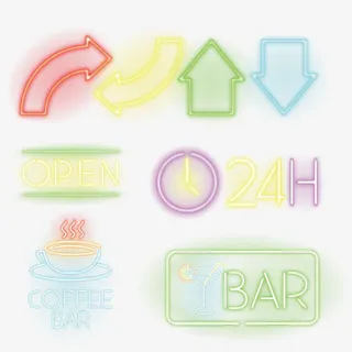 矢量彩灯装饰免抠