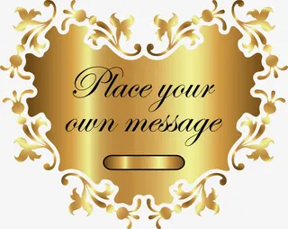 奢华爱心卡片免抠