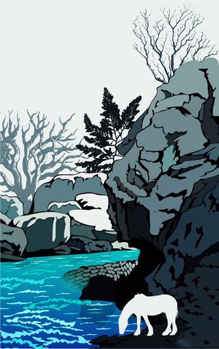 渐变几何插画背景高清