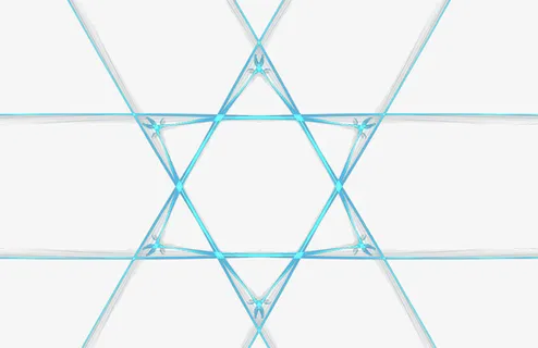 六芒星图标魔法阵法蓝色阵法蓝色免抠