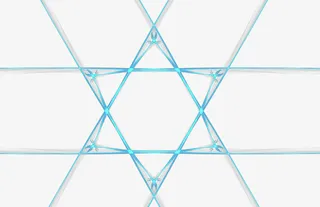 六芒星图标魔法阵法蓝色阵法蓝色免抠