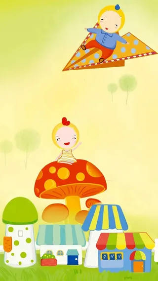 卡通童趣儿童节背景图高清