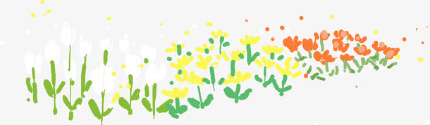 春天美景花朵草地植物免抠
