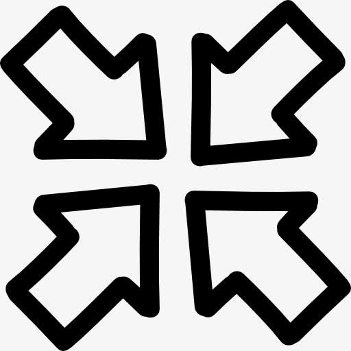 加入四箭手绘轮廓图标免抠