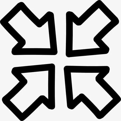 加入四箭手绘轮廓图标免抠