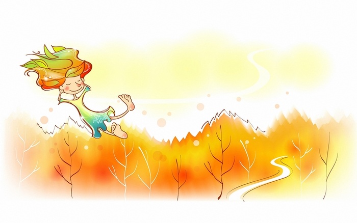 童趣秋天创意背景高清