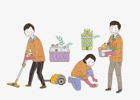 大扫除的一家人免抠