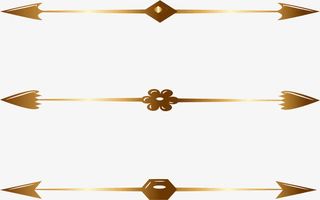 简约金色箭头免抠