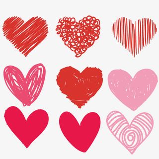 可爱心形装饰画免抠