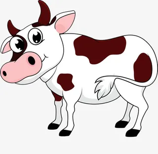 萌萌的奶牛免抠