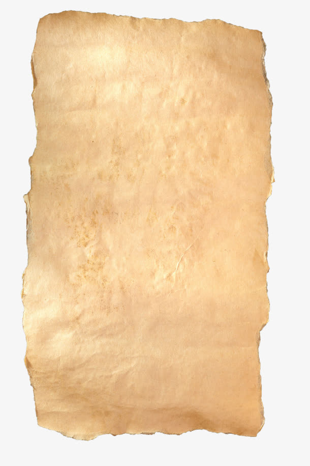 黄色做旧手绘纸免抠