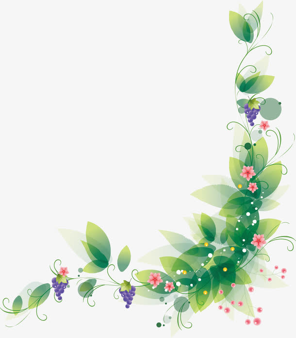 绿色枝条免抠