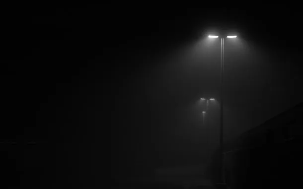黑夜中的街灯海报背景