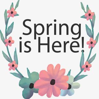 手绘粉色春天边框免抠