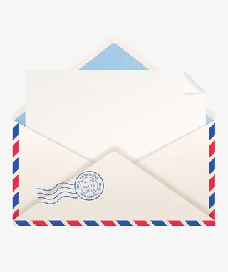 西式信封信件免抠