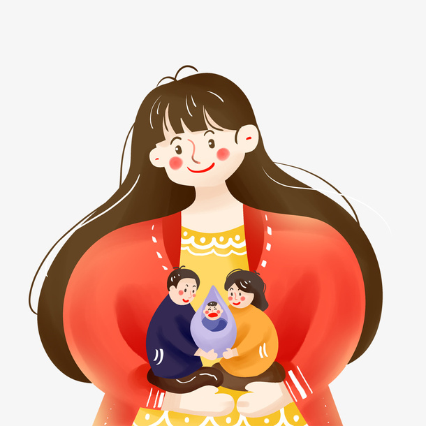 手绘感恩节人物元素免抠