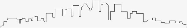 城市线条图免抠
