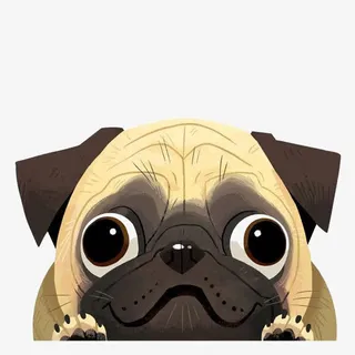 卡通沙皮犬免抠