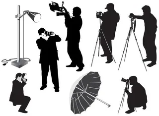 摄影道具设备剪影图免抠