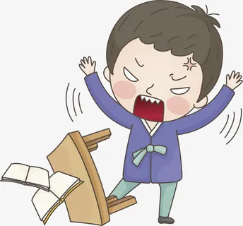 生气的男孩免抠