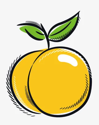 手绘水蜜桃免抠