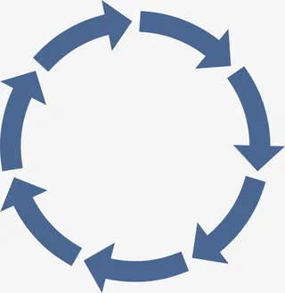 深蓝色简约箭头圆圈免抠