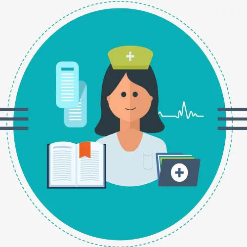 扁平化按钮护士高清免扣素材免抠