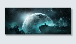 卡通星空背景banner高清