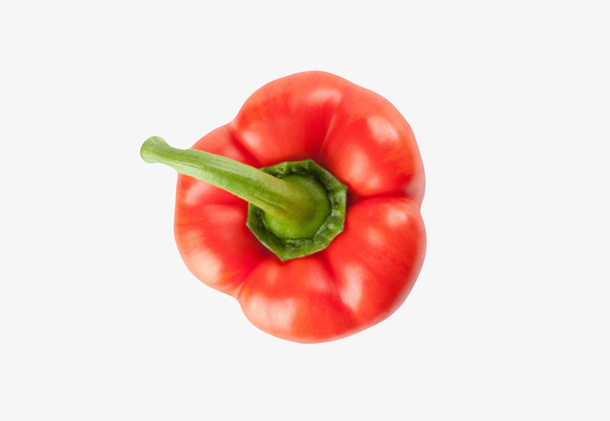 红色美味视觉俯视的红灯笼椒实物免抠