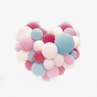 彩色爱心气球免抠