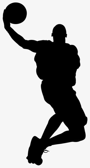 篮球运动手剪影免抠