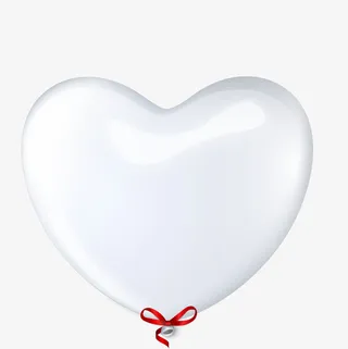 手绘白色气球免抠