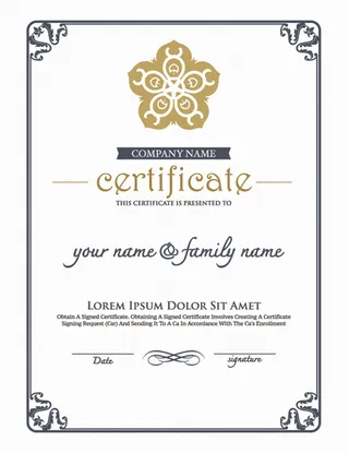 欧式证书花纹边框高清