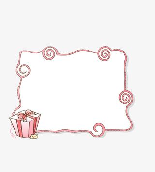 礼物盒曲线免抠