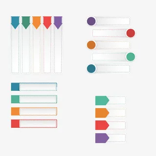 彩色PPT装饰免抠