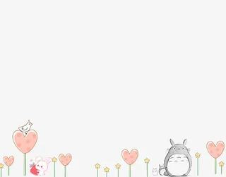 春天龙猫出行免抠