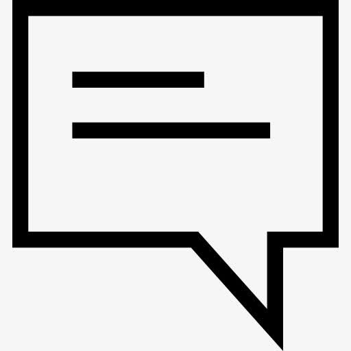 矩形语音气球图标免抠