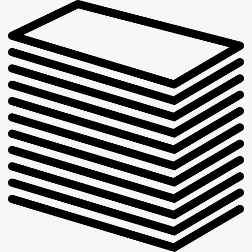 堆叠的印刷产品图标免抠
